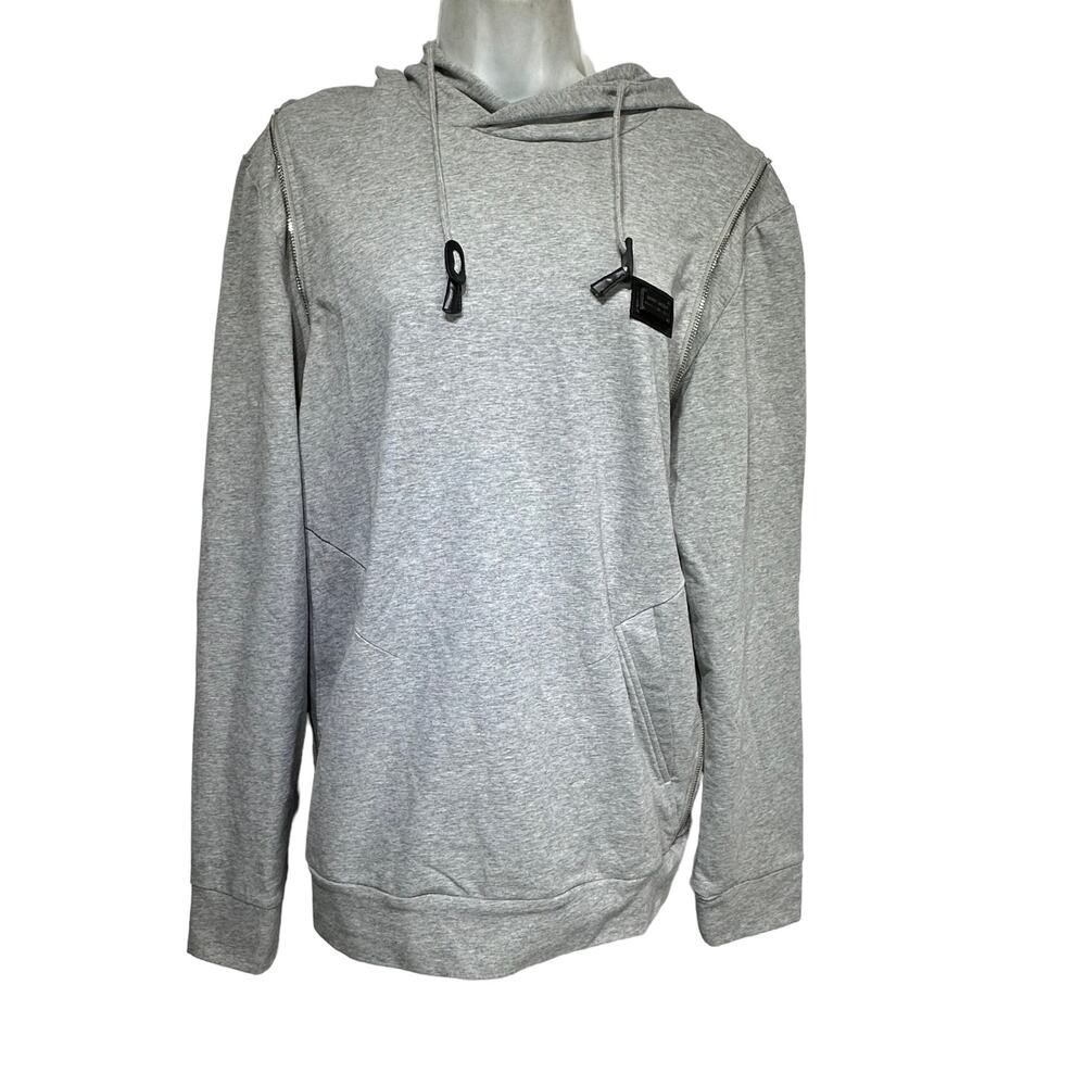 antony morato gray side zip hooded sweatshirt Size L